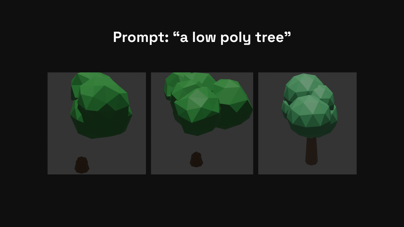 Low poly tree 3D model